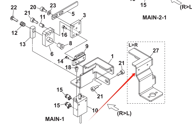 KKE-M9161-00 YAMAHA YS24 BRKT., CYLINDER